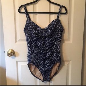 Merona one-piece lined swimsuit L